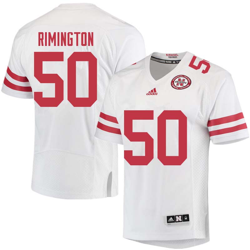 Men #50 Dave Rimington Nebraska Cornhuskers College Football Jerseys Sale-White - Click Image to Close